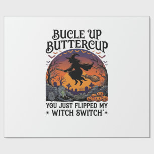 Papel De Regalo Bucle Arriba Bruja Mantequilla Switch Halloween Es