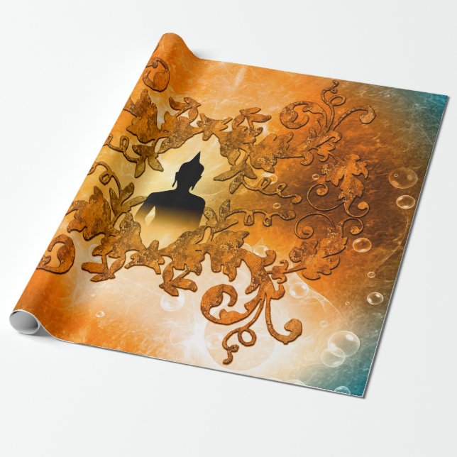 Papel De Regalo Buda en la puesta del sol (Desenrollado)