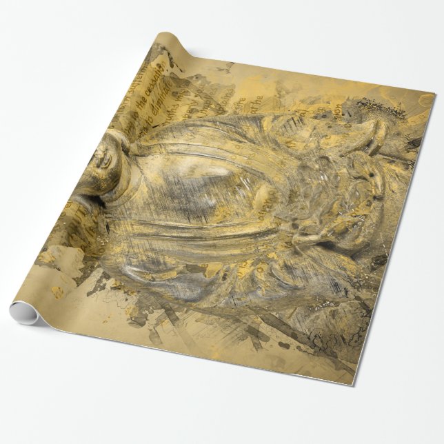 Papel De Regalo Buda las verdades nobles (Desenrollado)