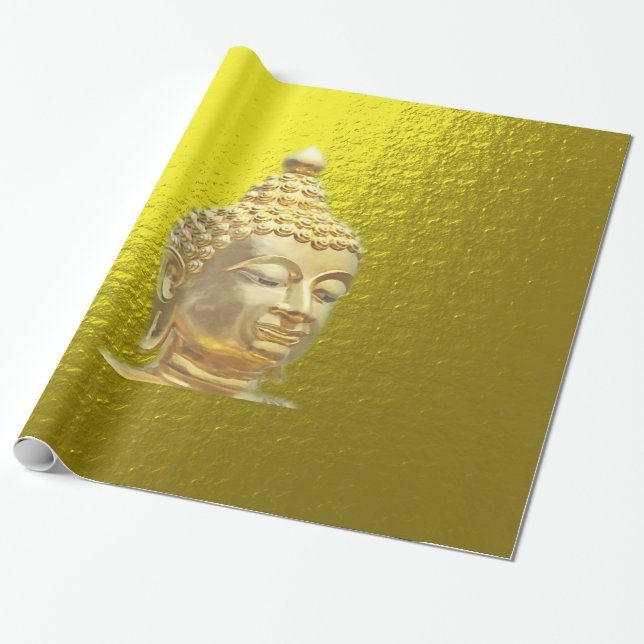 Papel De Regalo buddha en oro (Desenrollado)