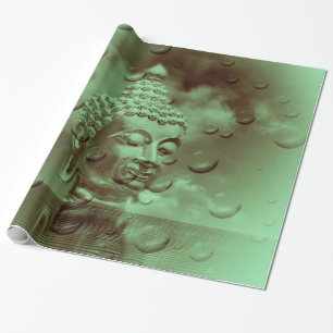 Papel De Regalo buddha en verde