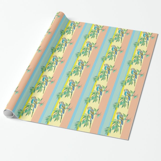 Papel De Regalo budgerigar (Desenrollado)