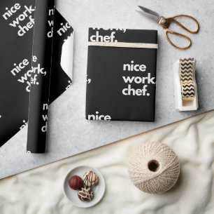 Papel De Regalo 'Buen Trabajo, Chef' Diversión Animando Juguetón D