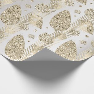 Papel De Regalo Buenas fiestas árbol de navidad del purpurina de