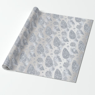 Papel De Regalo Buenas fiestas pájaro blanco de la bola del