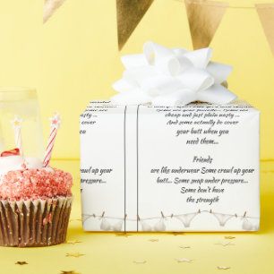 Papel De Regalo Buenos amigos son como ropa interior divertida cit