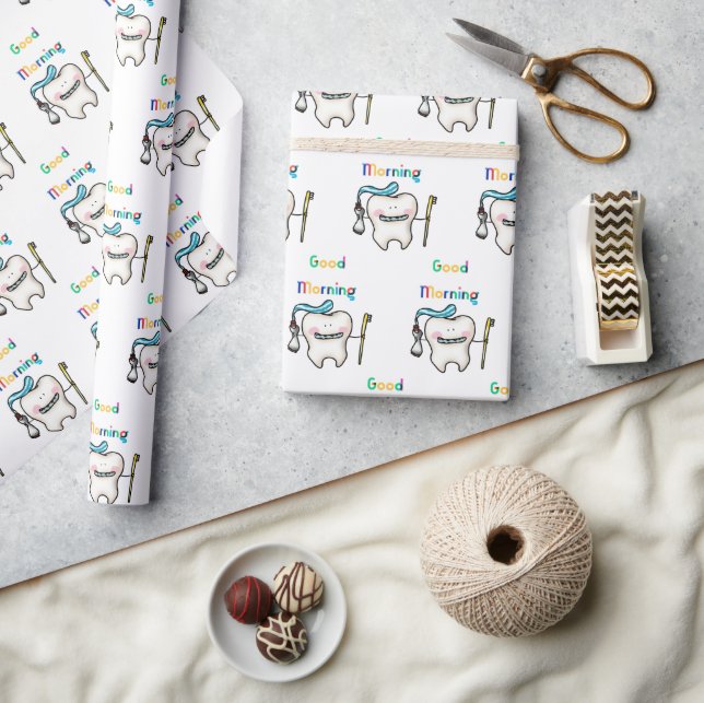 Papel De Regalo buenos días (diente lindo) (Artesanía)