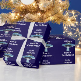 Papel De Regalo Buenos OVNI Humanos Cómo es la Tierra ahora OVNI