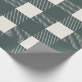 Papel De Regalo Búfalo Check Hunter Green Simple Stylish Trendy