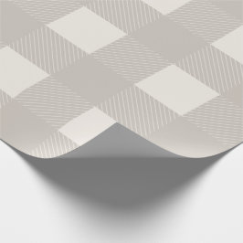 Papel De Regalo Búfalo Check Tan Simple Y Elegante Replante