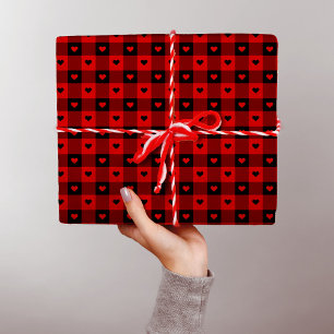 Papel De Regalo Búfalo Cortado Con Navidades De Giras Rojas Del Co