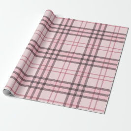 Papel De Regalo Búfalo Rosado Plaid Gingham