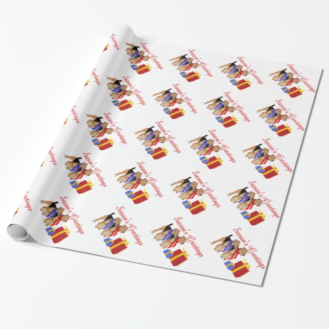 Papel De Regalo Bufandas Calientes (Desenrollado)