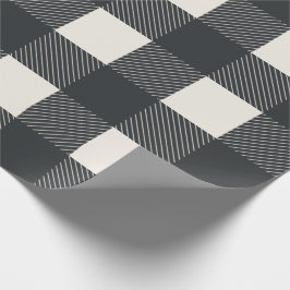 Papel De Regalo Buffalo Check Black Simple Stylish Trendy