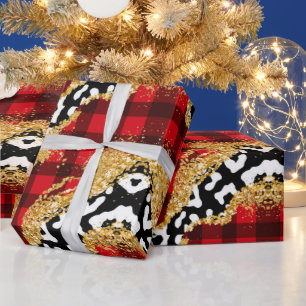 Papel De Regalo Buffalo con huellas de animales