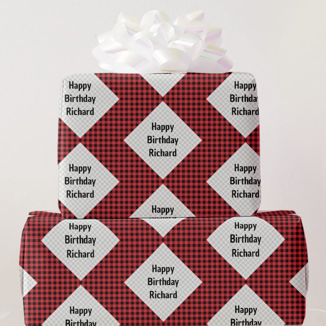 Papel De Regalo Buffalo Jugado Cumpleaños Giftwrap Añadir nombre (Subido por el creador)