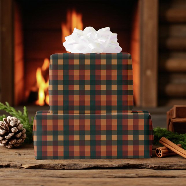 Papel De Regalo Buffalo Plaid Holiday Rustic Gingham (Subido por el creador)