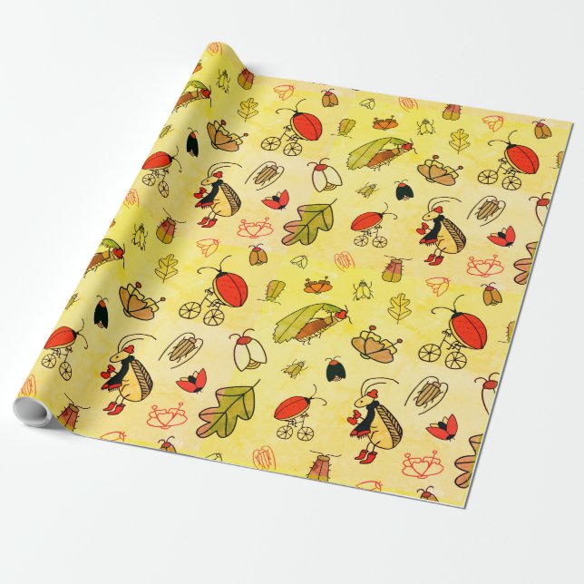 Papel De Regalo Bugs divertidos (Desenrollado)