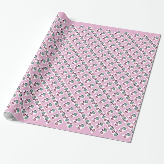 Papel De Regalo Búho (Desenrollado)