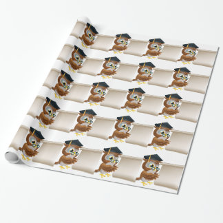 Papel De Regalo Búho con el documento de la voluta