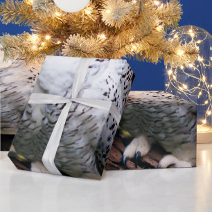 Papel De Regalo Búho de nieve invernal majestuoso