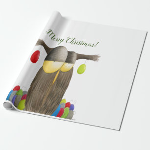 Papel De Regalo Búho de vacaciones de corte