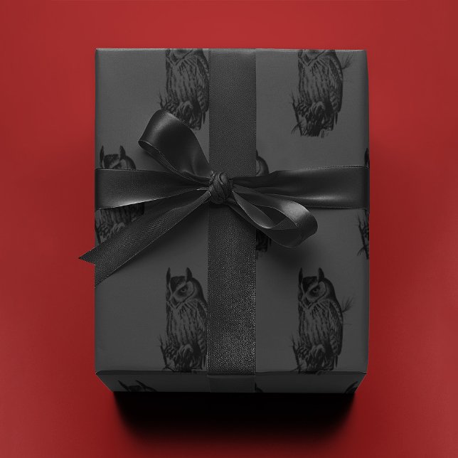 Papel De Regalo Búho en gris | (Subido por el creador)