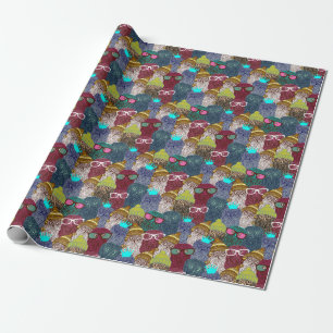 Papel De Regalo Búho en la corona