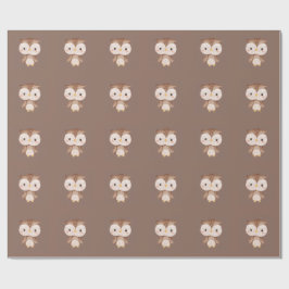 Papel De Regalo Búho Marrón Adorable