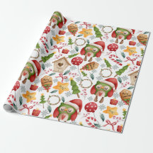 Búhos de Navidad en Acuarela Adorables