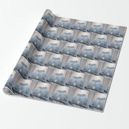 Papel De Regalo Búhos de nieve en una rama de invierno