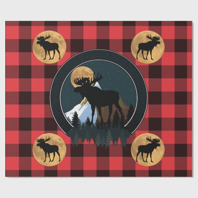 Papel De Regalo Bull Moose (Superficie plana)