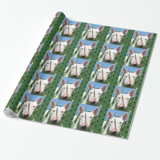 Papel De Regalo Bull Terrier inglés lindo #4 (verde oscuro)
