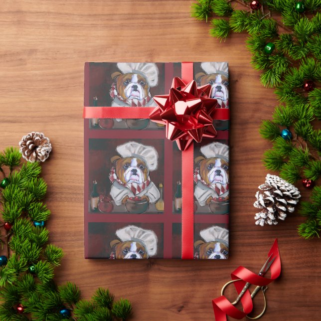 Papel De Regalo Bulldog (Regalo de vacaciones)