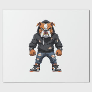 Papel De Regalo Bulldog Alfa Urbano � Mascota de Estilo Callejero