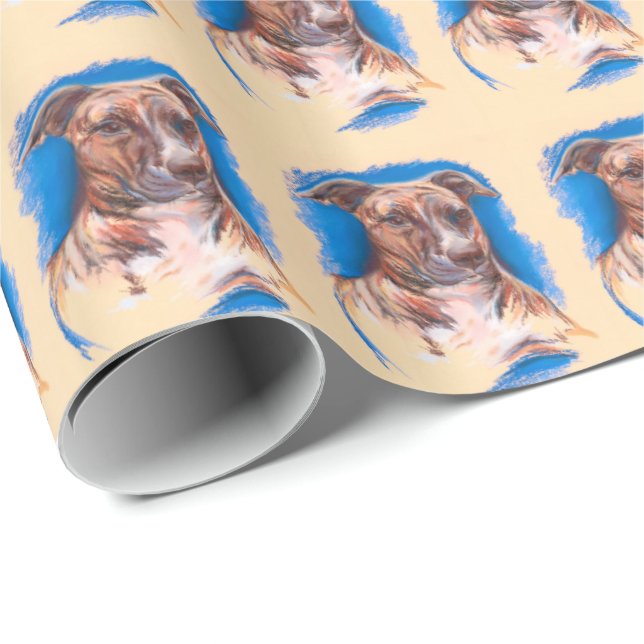Papel De Regalo Bulldog Brindle Pit (Esquina del rollo)
