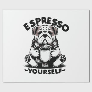 Papel De Regalo Bulldog de Espresso Caliente