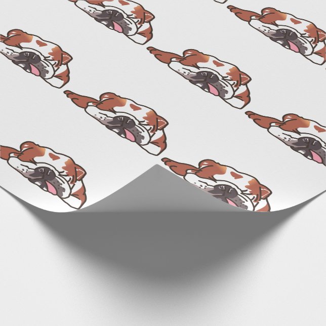 Papel De Regalo Bulldog durmiente (Esquina)