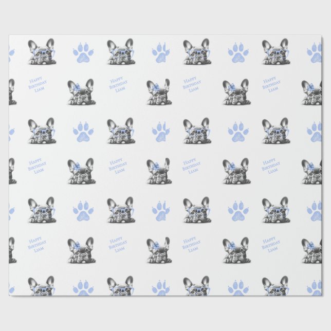 Papel De Regalo Bulldog Francés  (Costura)