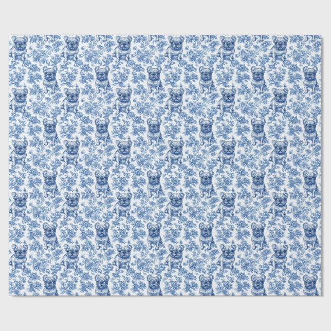Papel De Regalo Bulldog Francés (Superficie plana)