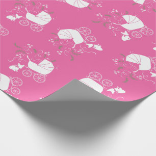 Papel De Regalo Bulldog francés Baby Shower Frenchy Frenchie Rosa