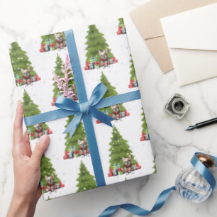 Papel De Regalo Bulldog Francés Con Regalos navidades