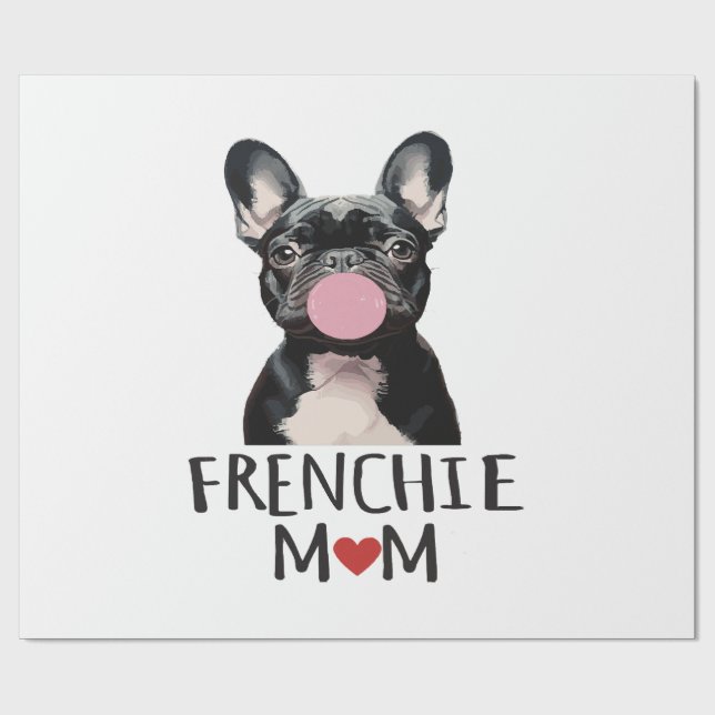 Papel De Regalo Bulldog francés lindo (Superficie plana)