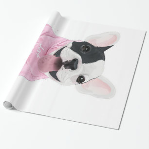 Papel De Regalo Bulldog francés lindo atascado Sólo me quiero