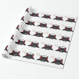 Papel De Regalo Bulldog francés negro crece hasta sus tintes