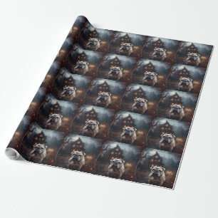 Papel De Regalo Bulldog Halloween Scary
