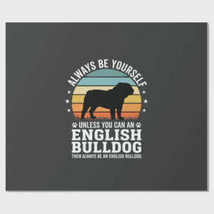 Papel De Regalo Bulldog Inglés Atardecer Sé Tú Mismo Perro