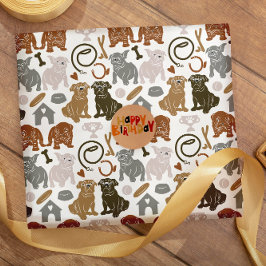 Papel De Regalo Bulldog inglés Silhouette