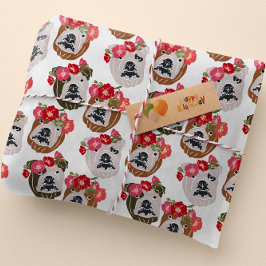 Papel De Regalo Bulldog inglés Silhouette Personalizado Head
