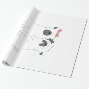 Papel De Regalo Bulldog lindo   Regalo de Perro Perro Coincidiendo